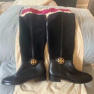 NEW Tory Burch Miller Suede and leather tall boots